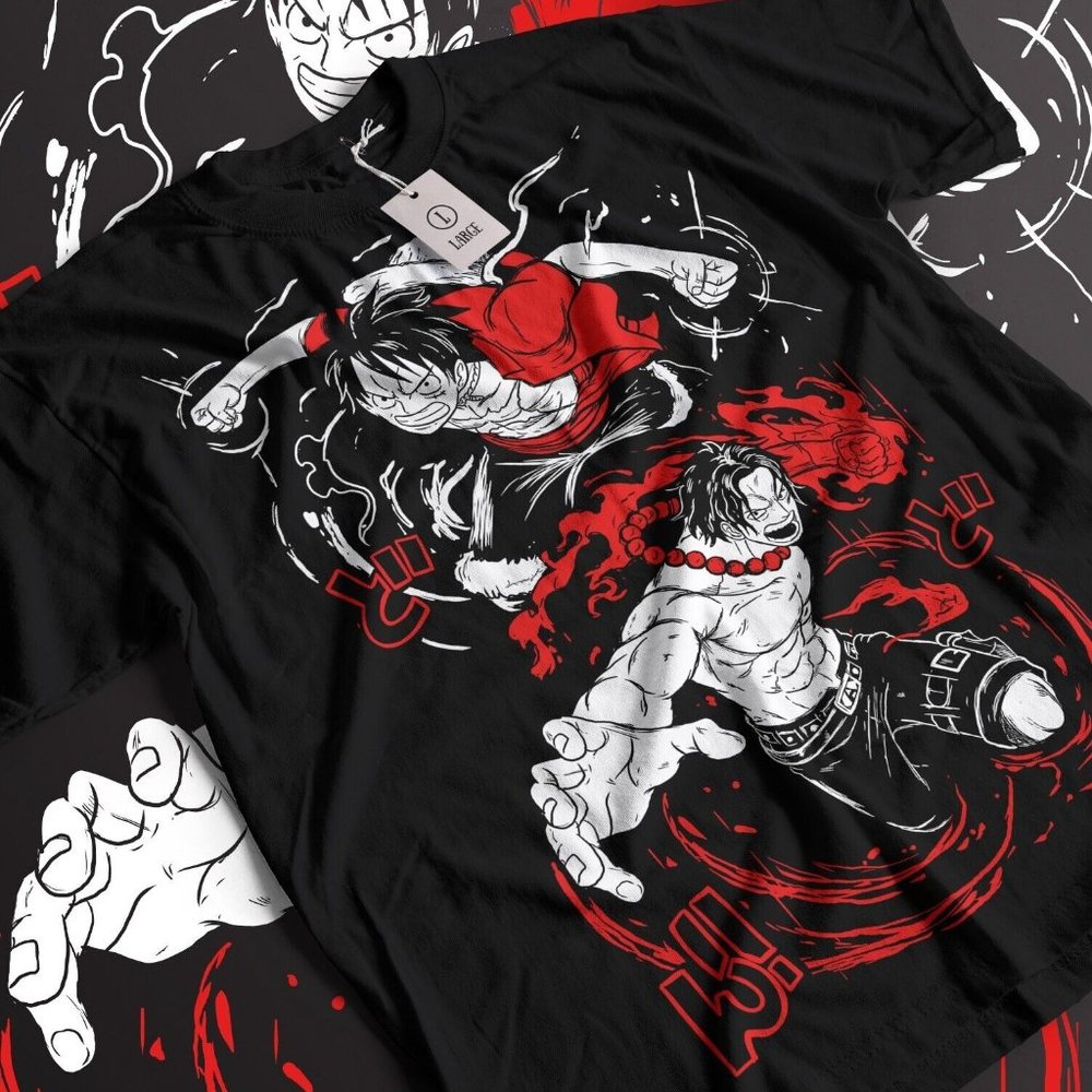 Ace One Piece Luffy Anime Manga Unisex Tshirt T-Shirt Tee ALL SIZES XS_5XL